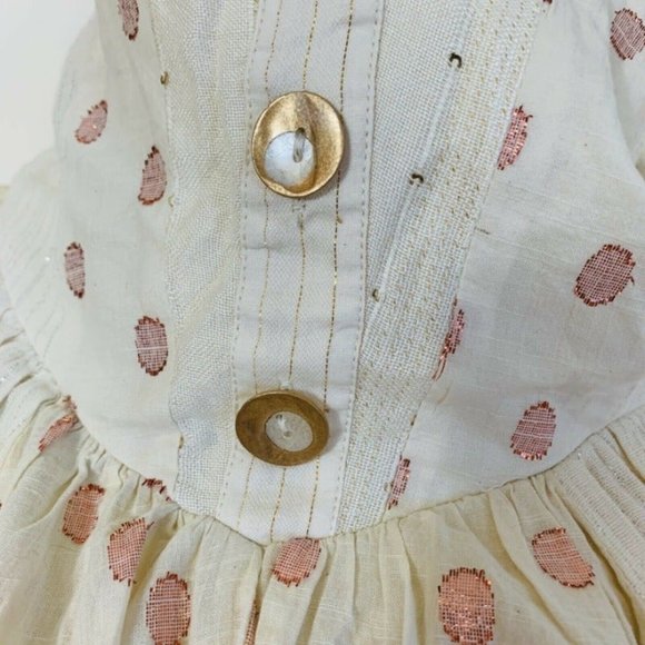 Free People Womens Amanda Ivory Polka Dt - Picture 10 of 11